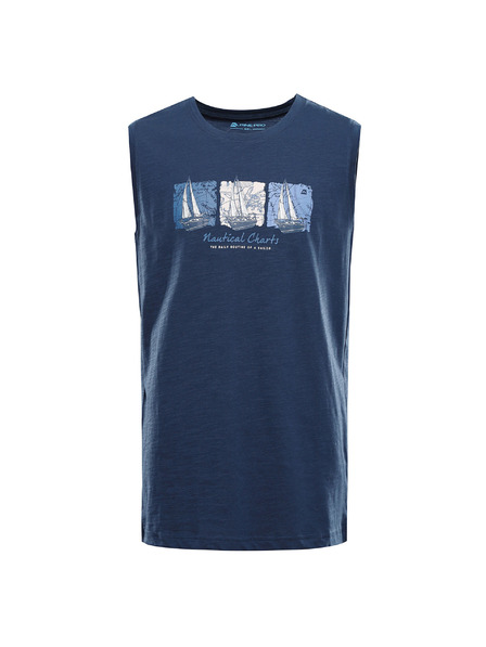 ALPINE PRO Pánské bavlněné tílko ALPINE PRO QUARET 2 blue wing teal varianta pb