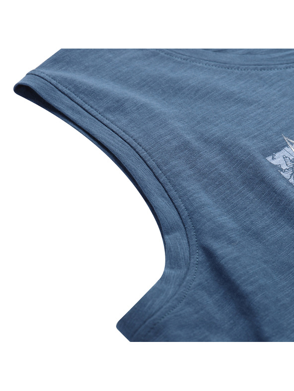 ALPINE PRO Pánské bavlněné tílko ALPINE PRO QUARET 2 blue wing teal varianta pb