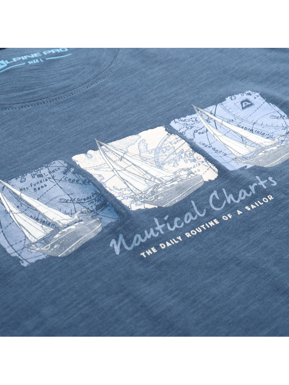 ALPINE PRO Pánské bavlněné tílko ALPINE PRO QUARET 2 blue wing teal varianta pb