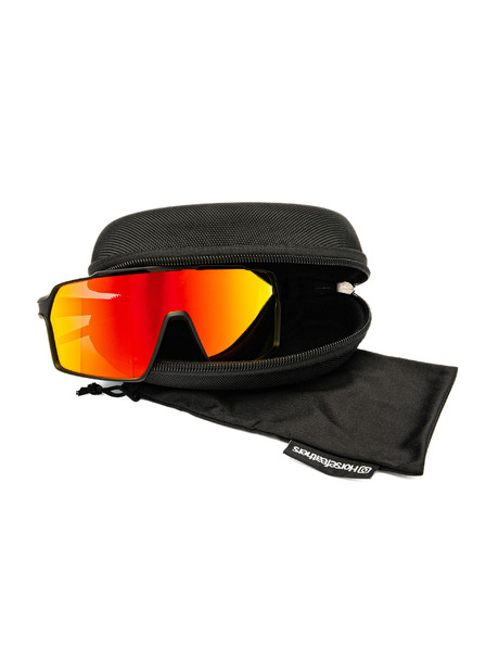 Horsefeathers Cyklistické brýle Neutron - matt black/mirror red