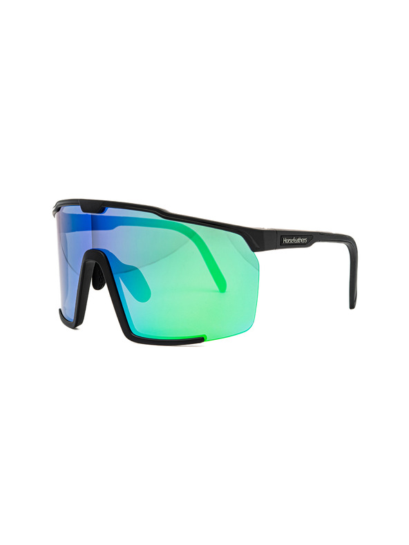 Horsefeathers Cyklistické brýle Proton - matt black/mirror green