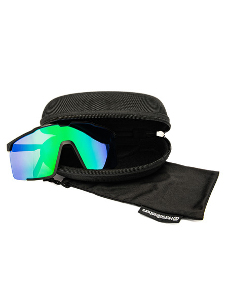 Horsefeathers Cyklistické brýle Proton - matt black/mirror green