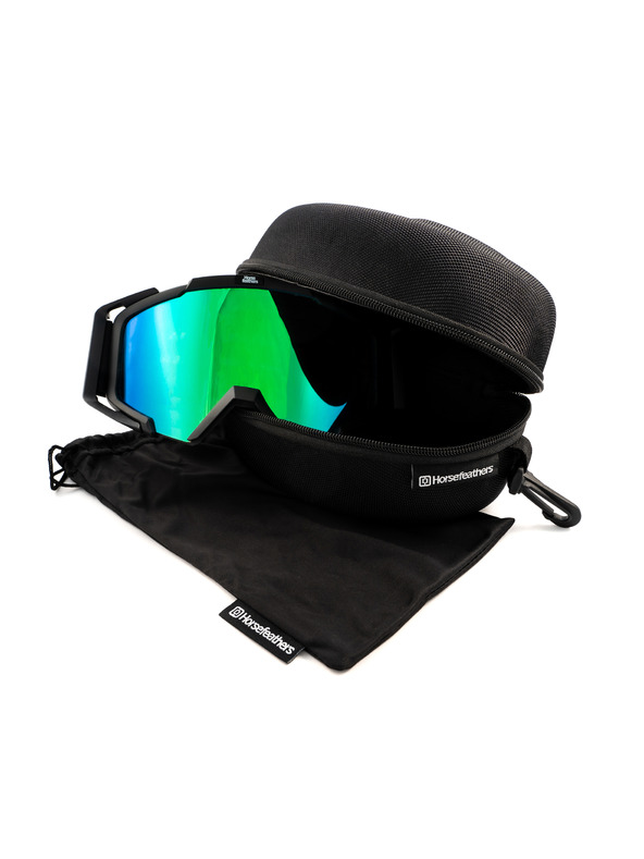 Horsefeathers MTB brýle Patriot - black/mirror green