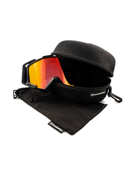 Horsefeathers MTB brýle Patriot - black/mirror red