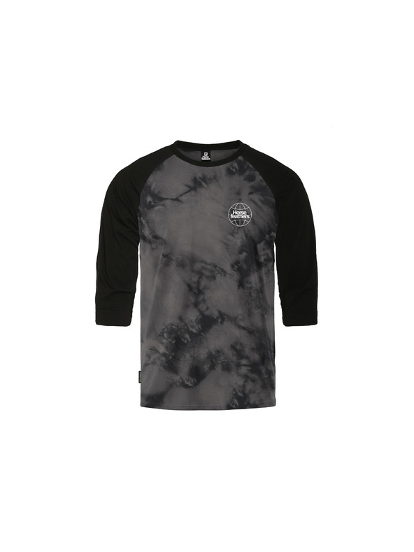 Horsefeathers Triko Global Raglan - black/tie dye
