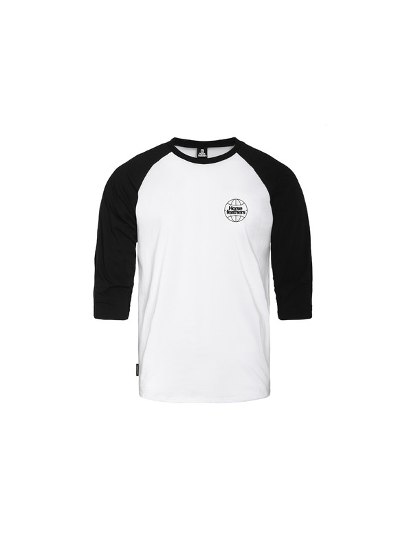 Horsefeathers Triko Global Raglan - white/black