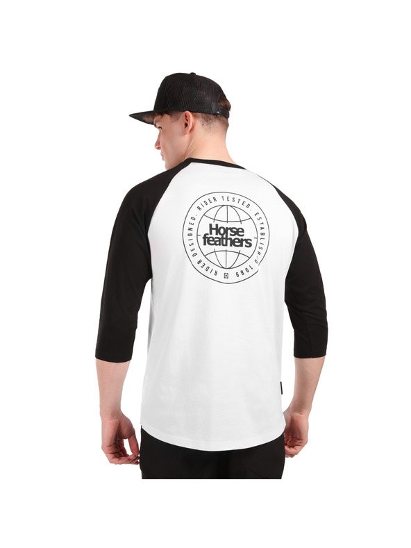 Horsefeathers Triko Global Raglan - white/black