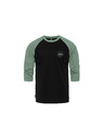 Horsefeathers Triko Global Raglan - black/iceberg green