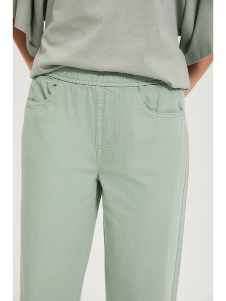 Moodo Džíny se širokými nohavicemi khaki Moodo