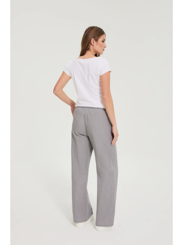 Moodo Džíny se širokými nohavicemi šedé Moodo