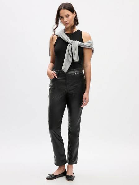 GAP Koženkové kalhoty High Rise GAP