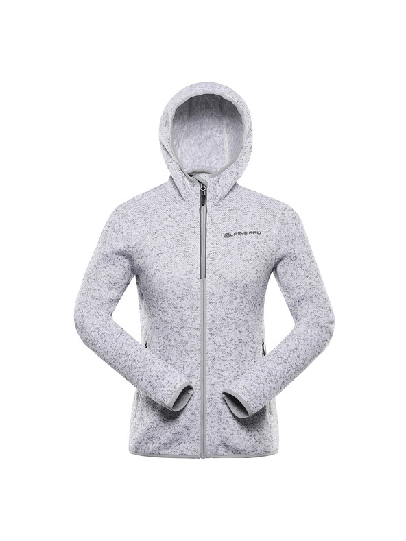 ALPINE PRO Dámský hřejivý svetr na zip ALPINE PRO ZEGA 2 white