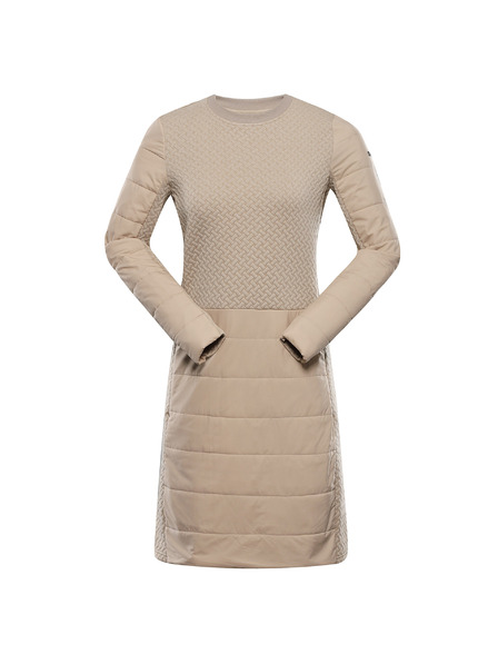 ALPINE PRO Dámské šaty s hřejivou výplní hi-therm ALPINE PRO OLWA white pepper