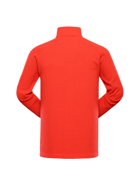 ALPINE PRO Pánská hřejivá mikina ALPINE PRO DOZER 2 neon red