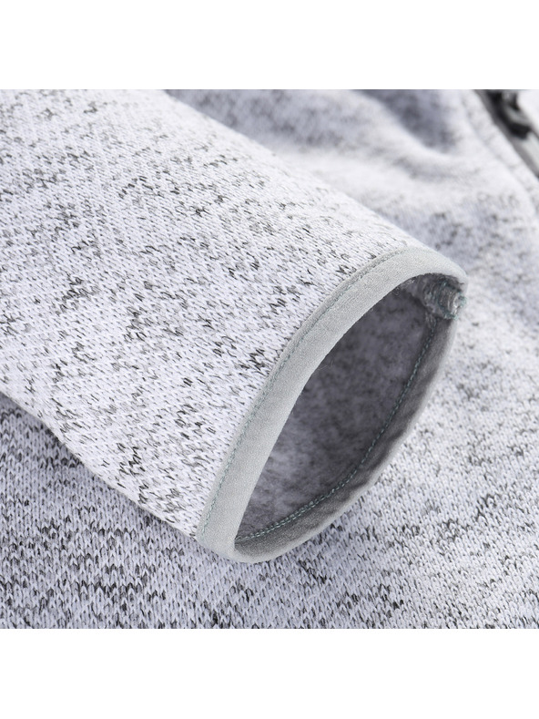 ALPINE PRO Pánský hřejivý svetr na zip ALPINE PRO ZEG 2 white