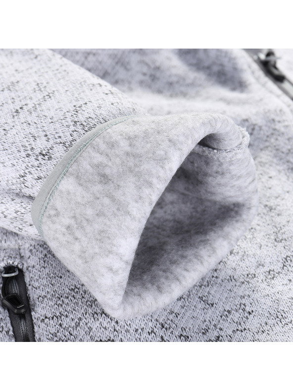 ALPINE PRO Pánský hřejivý svetr na zip ALPINE PRO ZEG 2 white