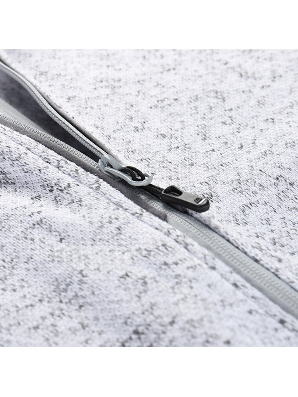 ALPINE PRO Pánský hřejivý svetr na zip ALPINE PRO ZEG 2 white