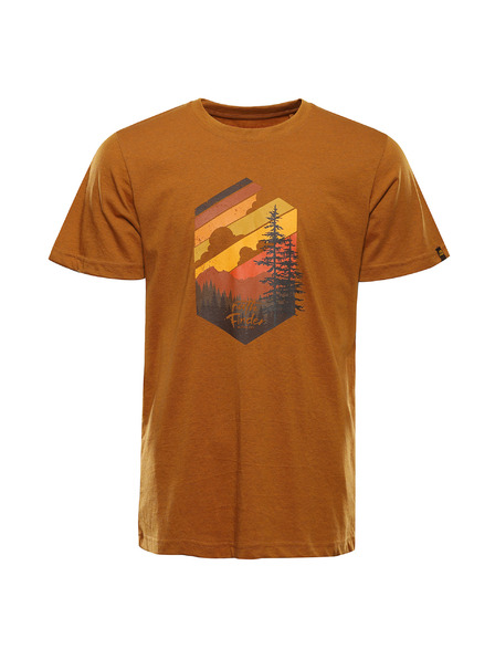 ALPINE PRO Pánské triko z nemačkavého materiálu ALPINE PRO NOGER golden oak varianta pa