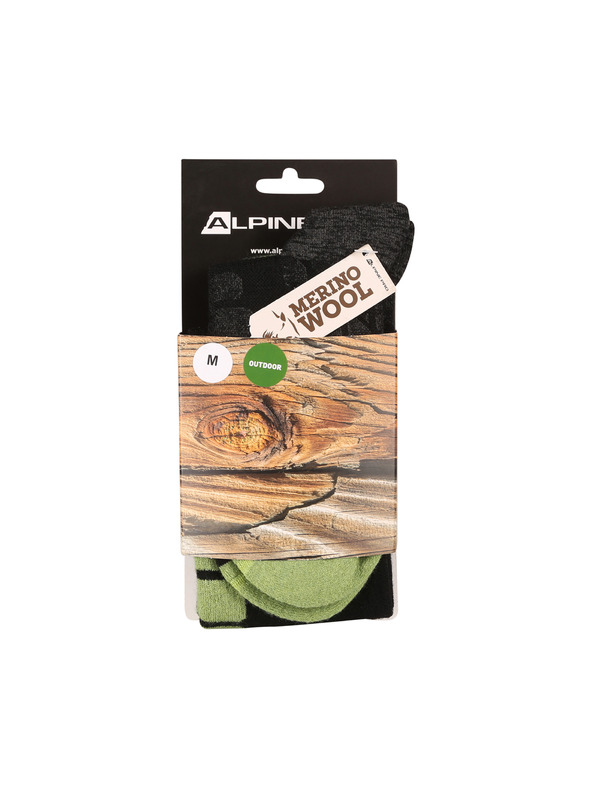 ALPINE PRO Sportovní podkolenky z merino wool ALPINE PRO RODE black