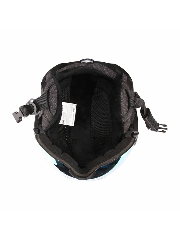 ALPINE PRO Lyžařská helma se štítem ALPINE PRO MARGE black