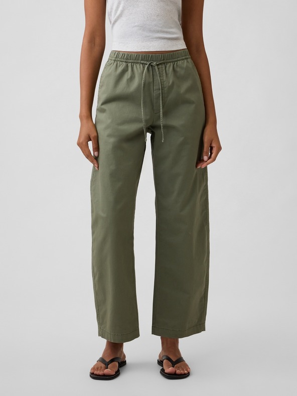 GAP Kalhoty High Rise Easy Barrel Khakis GAP