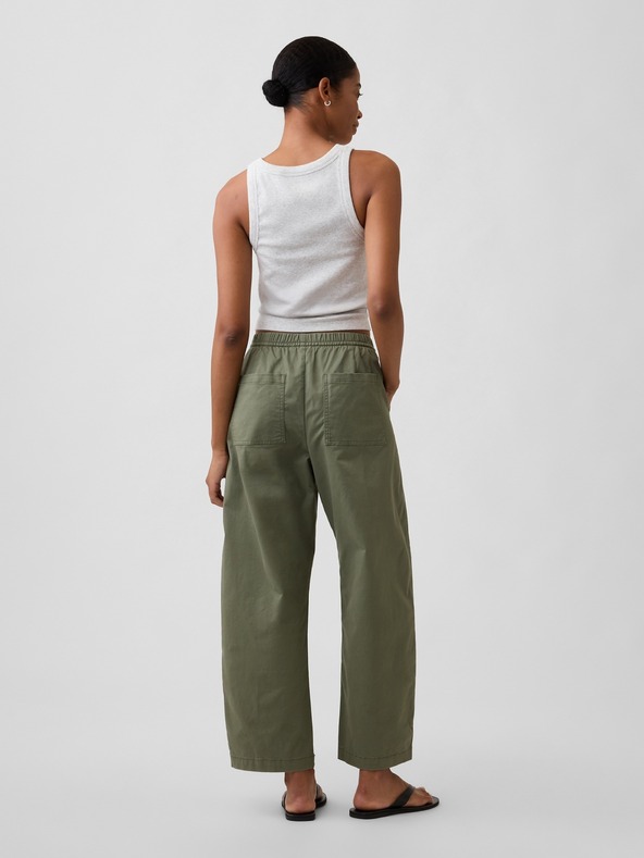 GAP Kalhoty High Rise Easy Barrel Khakis GAP