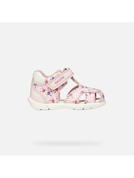 Geox Světle růžové dívčí sandály pro první krůčky Geox Sandal Zapito