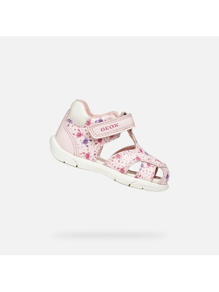 Geox Světle růžové dívčí sandály pro první krůčky Geox Sandal Zapito