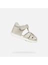 Geox Šedé dívčí sandály pro první krůčky Geox Sandal Macchia