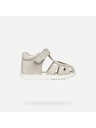 Geox Šedé dívčí sandály pro první krůčky Geox Sandal Macchia