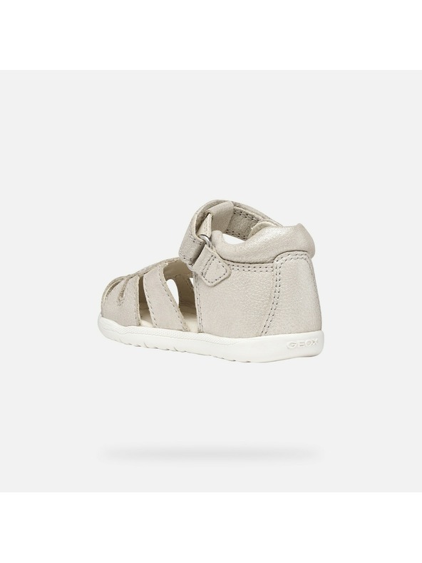 Geox Šedé dívčí sandály pro první krůčky Geox Sandal Macchia