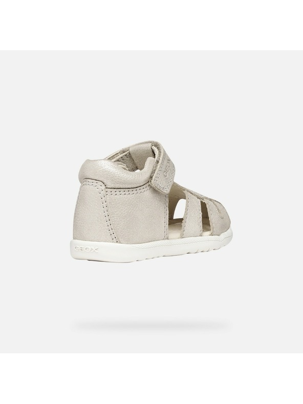 Geox Šedé dívčí sandály pro první krůčky Geox Sandal Macchia