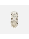 Geox Šedé dívčí sandály pro první krůčky Geox Sandal Macchia
