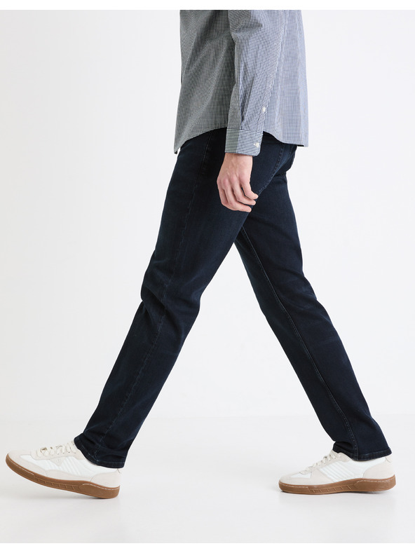 Celio Tmavě šedé pánské straight fit džíny Celio C15