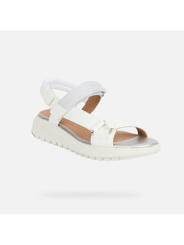 Geox Bílé dámské sandály Geox Flextride S