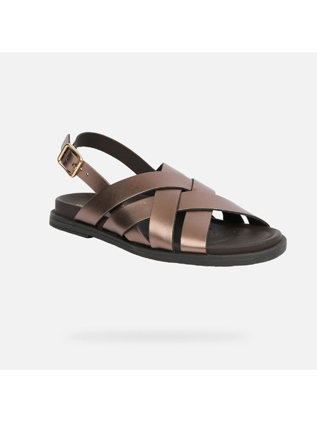 Geox Hnědé dámské sandály Geox Adelash