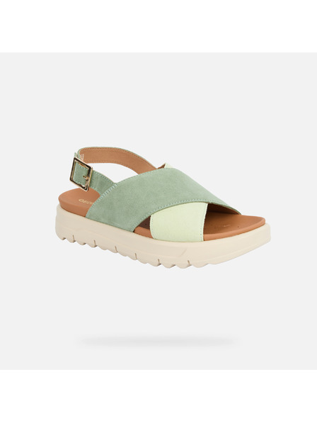 Geox Zelené dámské sandály Geox Xand 2.1S