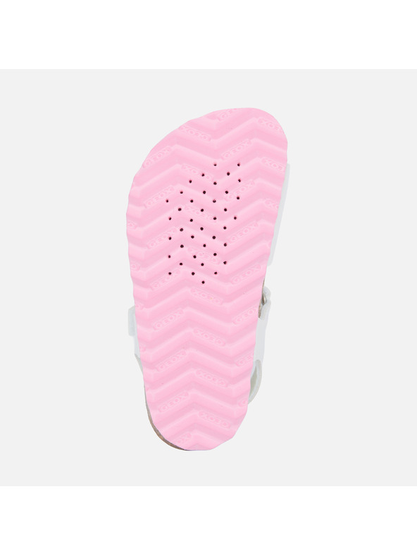 Geox Bílé dívčí sandály Geox Chalki