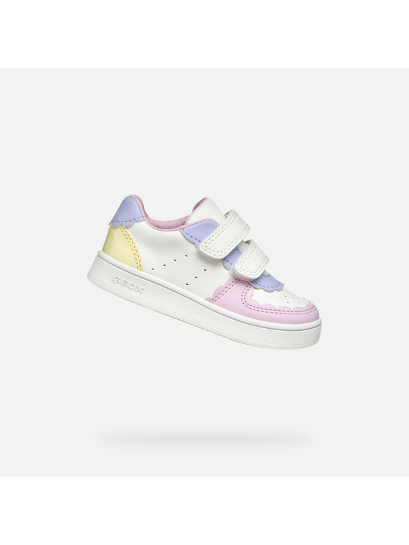 Geox Bílé dívčí tenisky Geox Eclyper