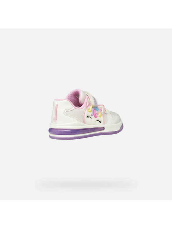 Geox Bílé dívčí tenisky Geox Sketlite