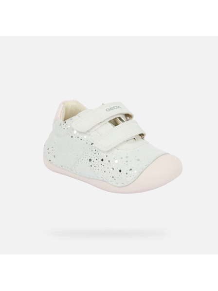 Geox Bílé dívčí tenisky Geox Tutim