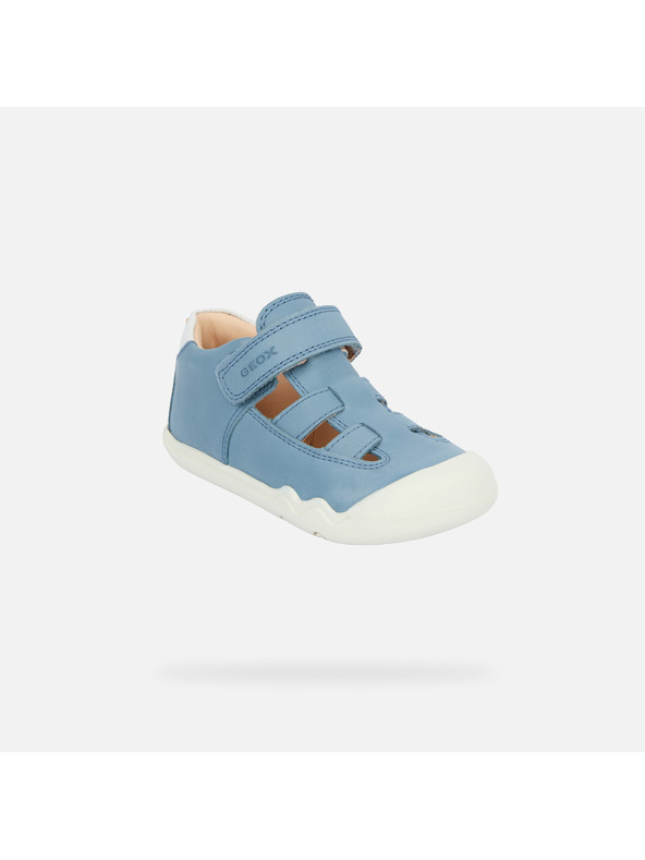 Geox Světle modré chlapecké barefoot tenisky pro první kroky Geox Ste