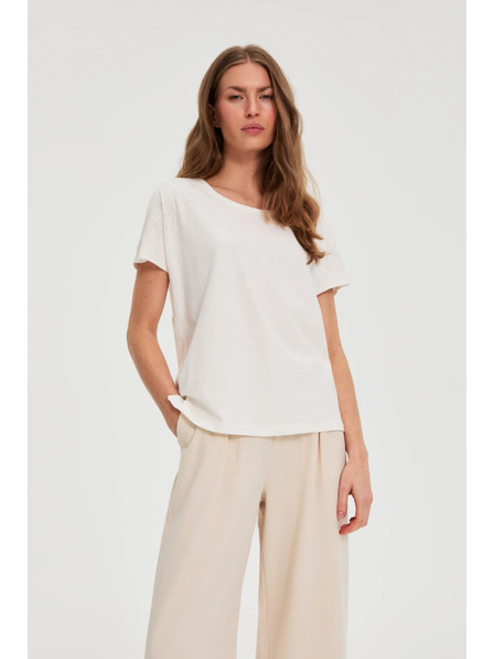 Moodo Halenka s ozdobnou aplikací bílá Moodo