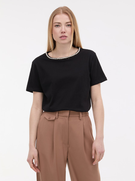 Orsay Černé dámské tričko s aplikací ORSAY