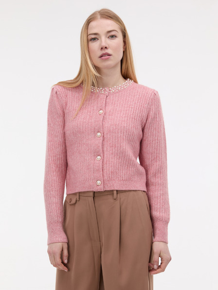 Orsay Světle růžový dámský kardigan s aplikací ORSAY