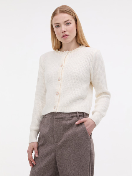 Orsay Krémový dámský kardigan s aplikací ORSAY