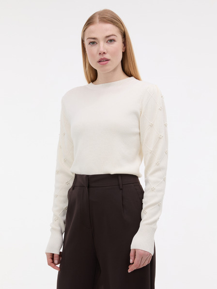 Orsay Krémový dámský svetr s aplikací ORSAY