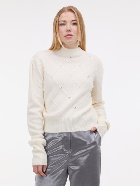Orsay Krémový dámský svetr s aplikací ORSAY