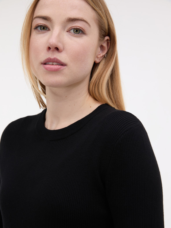 Orsay Černé dámské šaty ke kolenům ORSAY