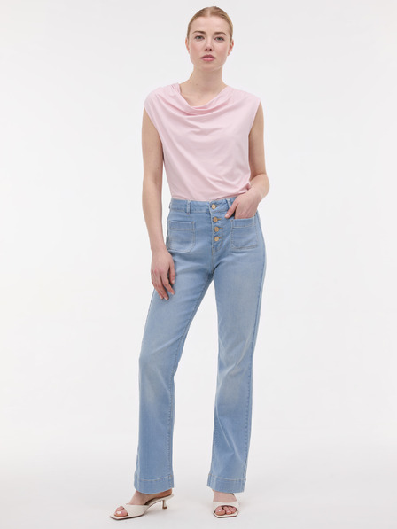 Orsay Světle růžové dámské tričko bez rukávů ORSAY